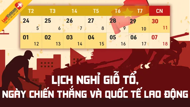 Lịch nghỉ 30/4 và 01/5