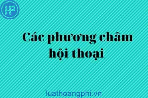 ngu van 9 cac phuong cham hoi thoai