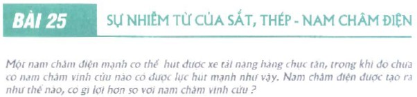 Trả lời câu hỏi C1 C2 C3 C4 C5 C6 Bài 25 trang 68 69 sgk Vật lí 9