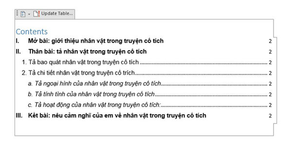 Hướng dẫn tạo mục lục trong Word đơn giản nhất